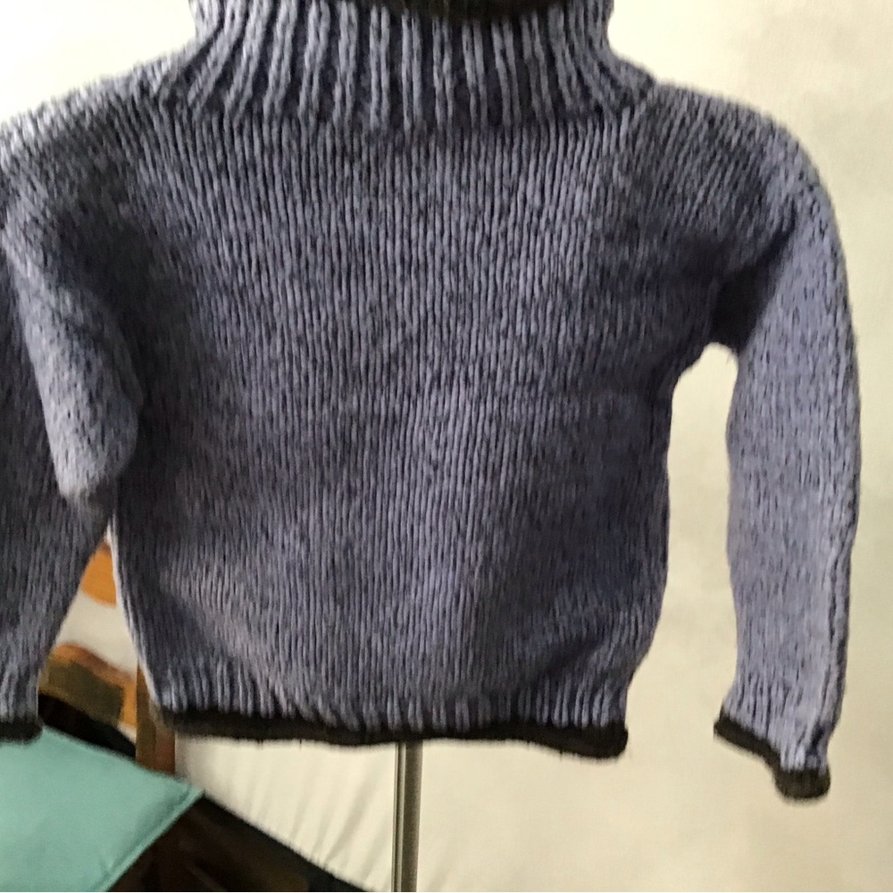 Nantucket Designers Cozy Marled Blue Chunky Knit Sweater